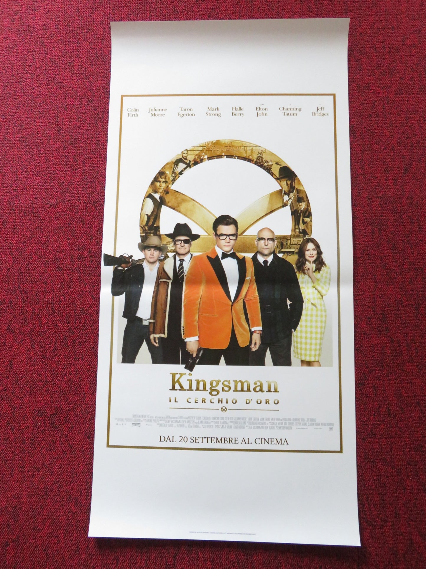 KINGSMAN: THE GOLDEN CIRCLE ITALIAN LOCANDINA POSTER COLIN FIRTH C. TATUM 2017