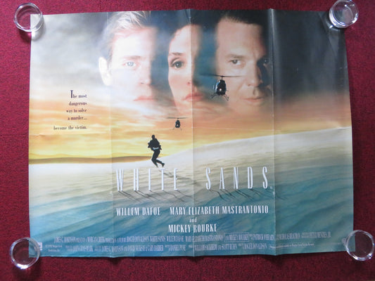 WHITE SANDS UK QUAD ROLLED POSTER WILLEM DAFOE MICKEY ROURKE 1992