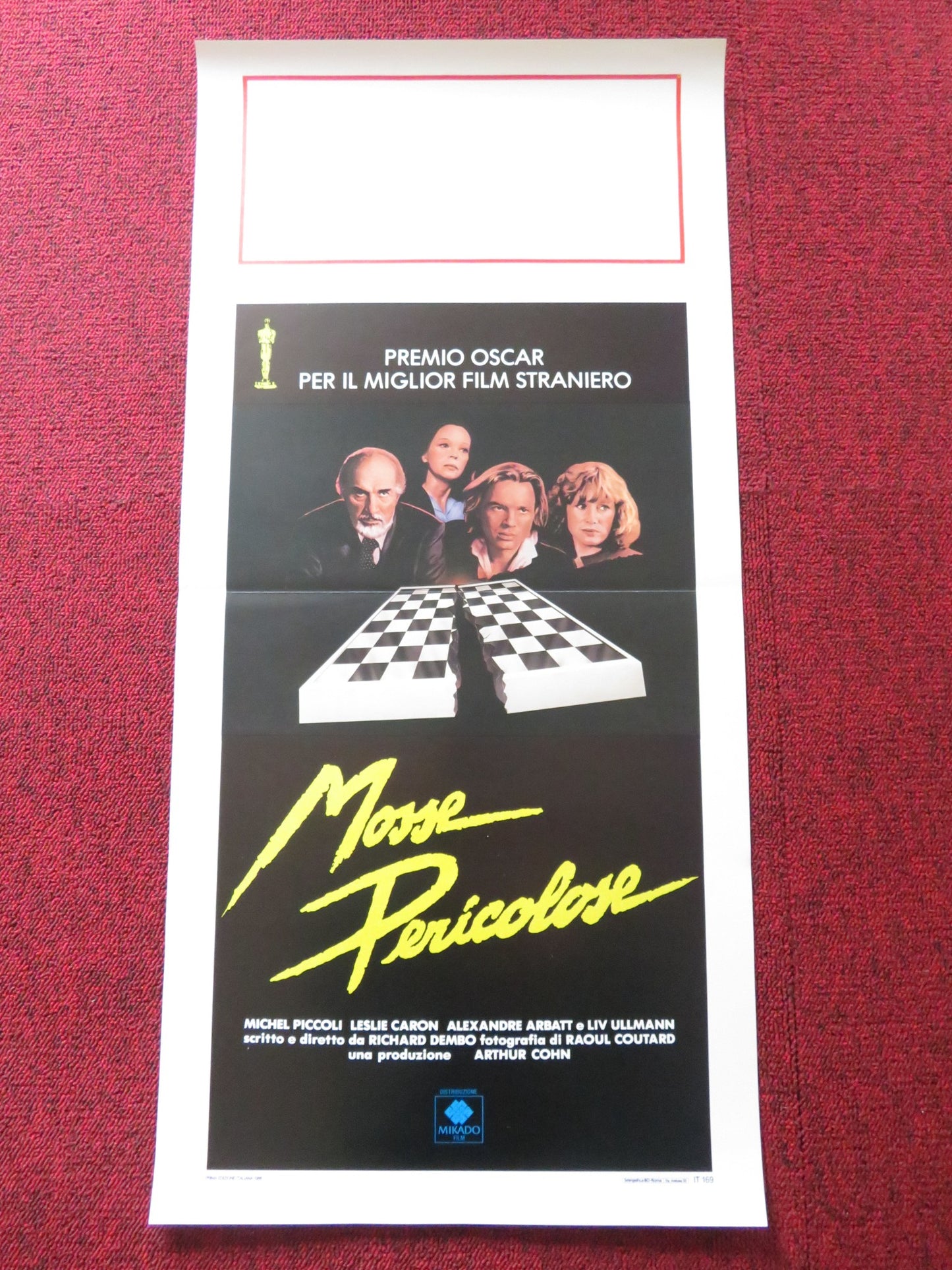 DANGEROUS MOVES ITALIAN LOCANDINA POSTER MICHEL PICCOLI LESLIE CARON 1986