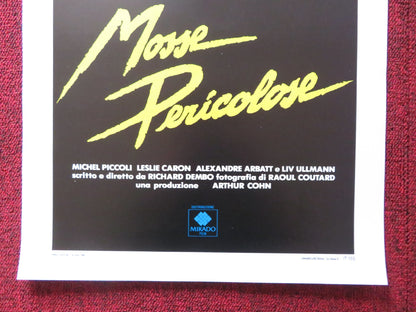 DANGEROUS MOVES ITALIAN LOCANDINA POSTER MICHEL PICCOLI LESLIE CARON 1986