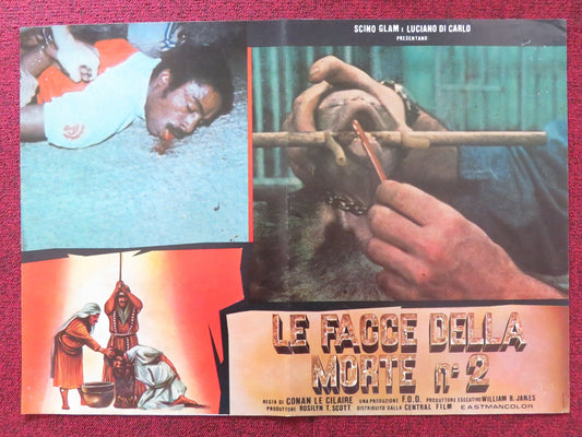 FACES OF DEATH II- B ITALIAN FOTOBUSTA POSTER MICHAEL CARR JAMES BRADY 1981