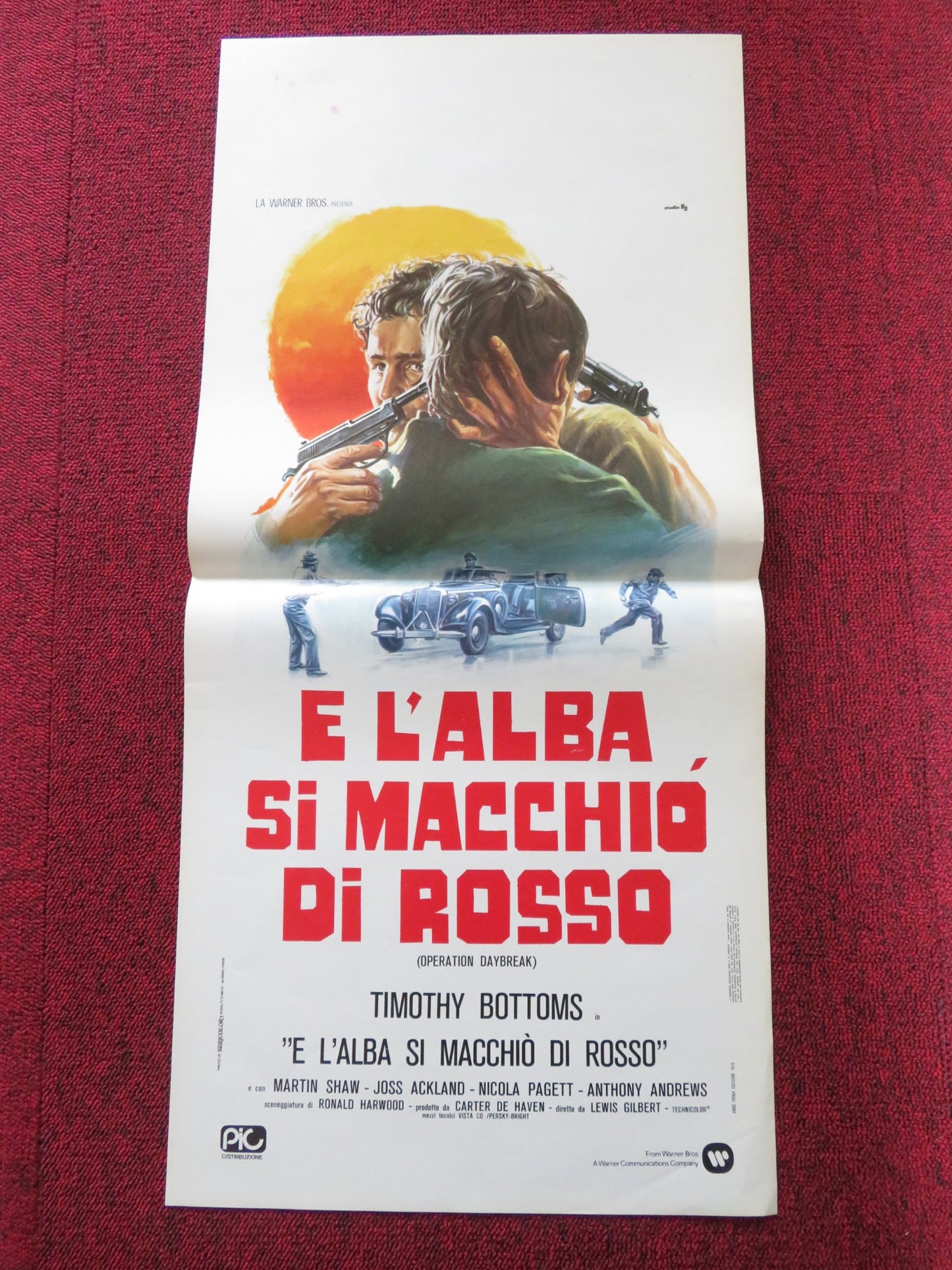 OPERATION DAYBREAK ITALIAN LOCANDINA POSTER TIMOTHY BOTTOMS MARTIN SHAW 1976