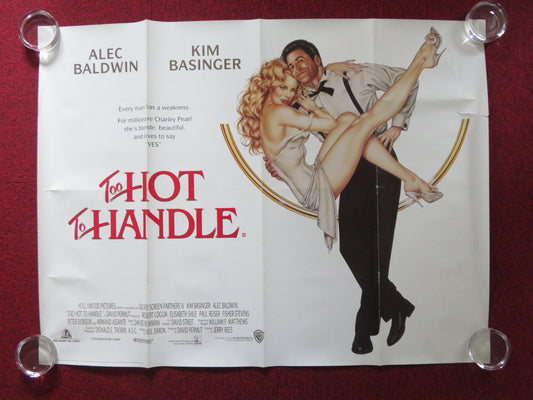 TOO HOT TO HANDLE UK QUAD ROLLED POSTER KIM BASINGER ALEC BALDWIN 1991