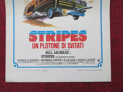 STRIPES ITALIAN LOCANDINA POSTER BILL MURRAY HAROLD RAMIS 1981