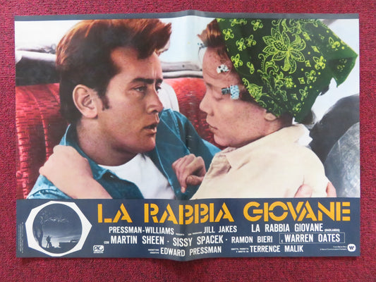 BADLANDS - C ITALIAN FOTOBUSTA POSTER MARTIN SHEEN SISSY SPACEK 1973