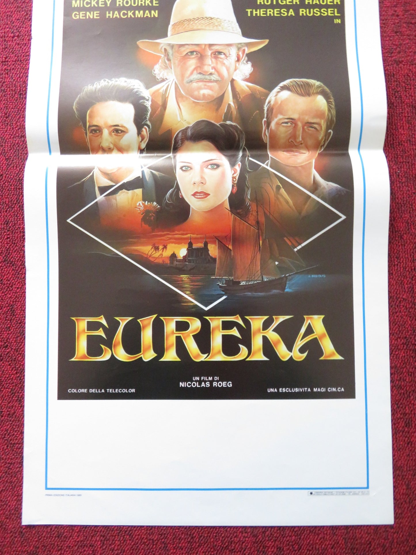 EUREKA ITALIAN LOCANDINA POSTER MICKEY ROURKE GENE HACKMAN 1986