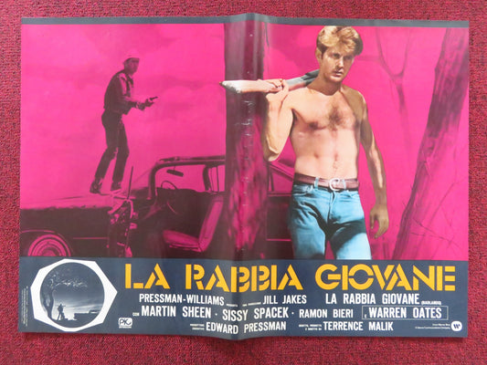 BADLANDS - D ITALIAN FOTOBUSTA POSTER MARTIN SHEEN SISSY SPACEK 1973