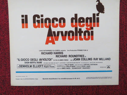 GAME FOR VULTURES ITALIAN LOCANDINA POSTER RICHARD HARRIS RICHARD ROUNDTREE 1979