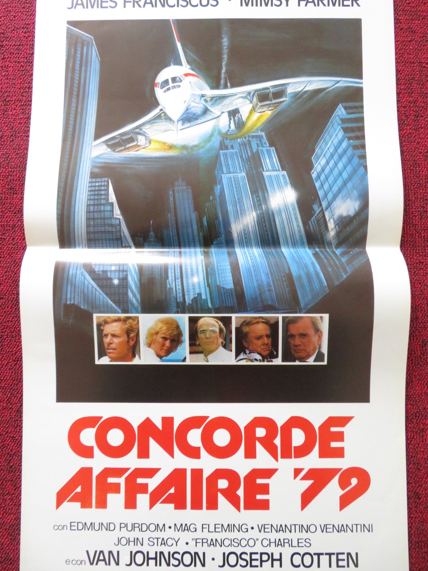 THE CONCORDE AFFAIR ITALIAN LOCANDINA POSTER JAMES FRANCISCUS MIMSY FARMER 1979