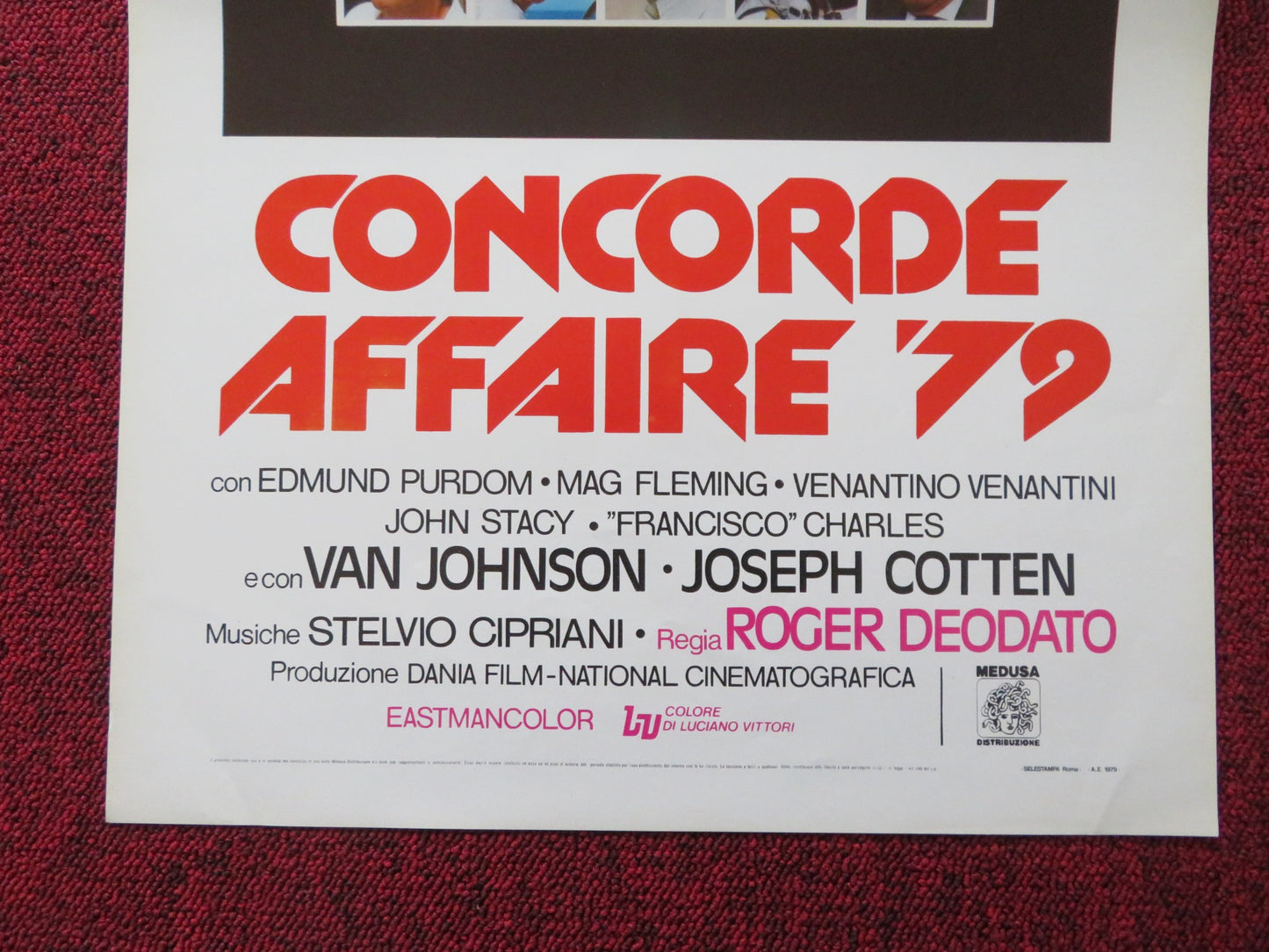 THE CONCORDE AFFAIR ITALIAN LOCANDINA POSTER JAMES FRANCISCUS MIMSY FARMER 1979