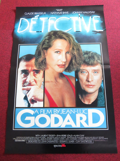 DETECTIVE US ONE SHEET ROLLED POSTER CLAUDE BRASSEUR NATHALIE BAYE 1985