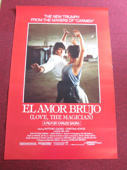 LOVE, THE MAGICIAN US ONE SHEET ROLLED POSTER ANTONIO GADES CRISTINA HOYOS 1986