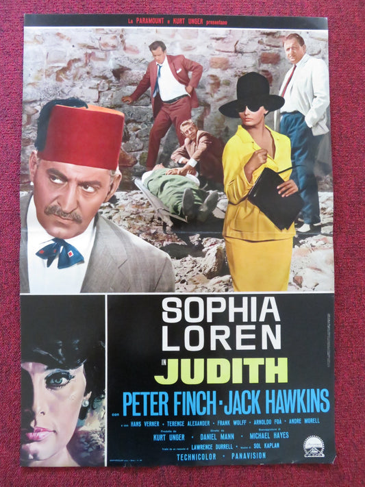 JUDITH - D ITALIAN FOTOBUSTA POSTER SOPHIA LOREN PETER FINCH 1966