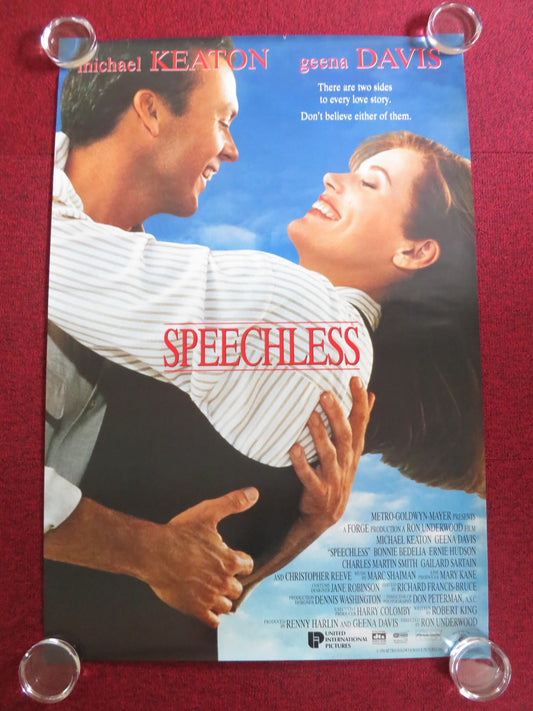 SPEECHLESS US ONE SHEET ROLLED POSTER MICHAEL KEATON GEENA DAVIS 1994