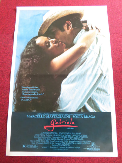 GABRIELA US ONE SHEET ROLLED POSTER SONIA BRAGA MARCELLO MASTROIANNI 1983