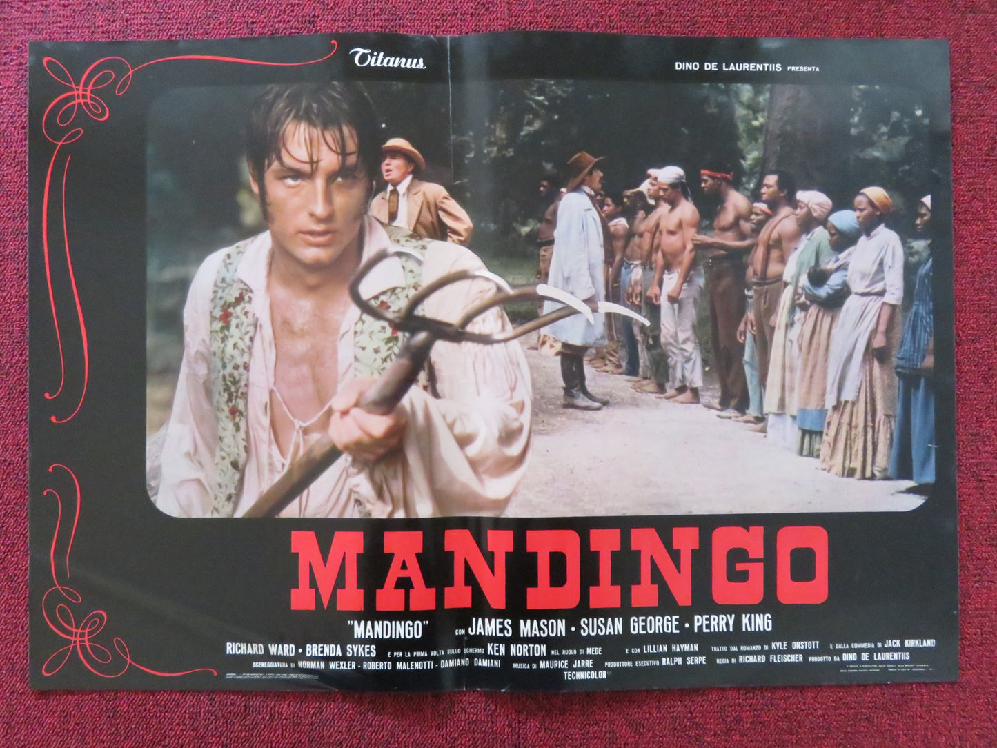 MANDINGO L -  ITALIAN FOTOBUSTA POSTER JAMES MASON SUSAN GEORGE 1975