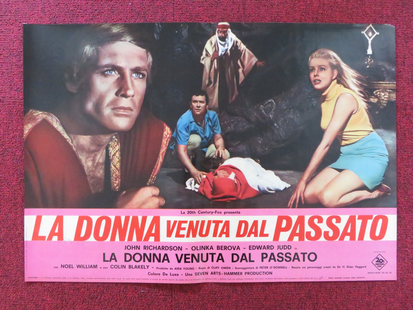 THE VENGEANCE OF SHE - E ITALIAN FOTOBUSTA POSTER RICHARDSON SCHOBEROVA 1968