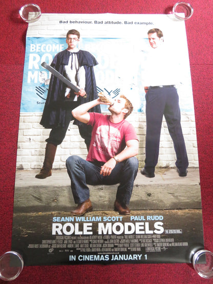 ROLE MODELS US ONE SHEET ROLLED POSTER PAUL RUDD SEANN WILLIAM SCOTT 2008