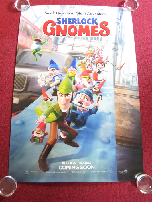 SHERLOCK GNOMES - B  US ONE SHEET ROLLED POSTER EMILY BLUNT MARY J. BLIGE 2018