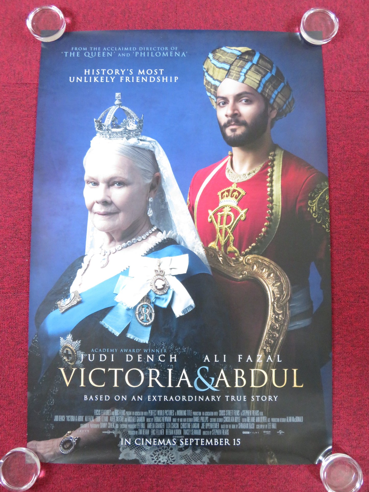 VICTORIA & ABDUL US ONE SHEET ROLLED POSTER JUDI DENCH ALI FAZAL 2017