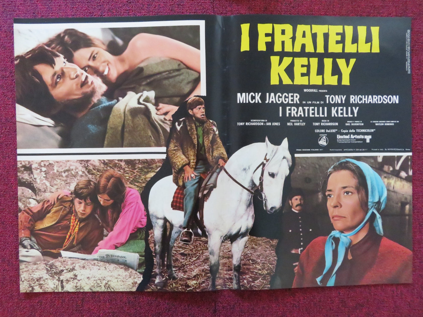 NED KELLY - F ITALIAN FOTOBUSTA POSTER MICK JAGGER CLARISSA KAYE-MASON 1970