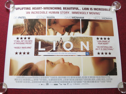 LION UK QUAD ROLLED POSTER NICOLE KIDMAN DEV PATEL 2016