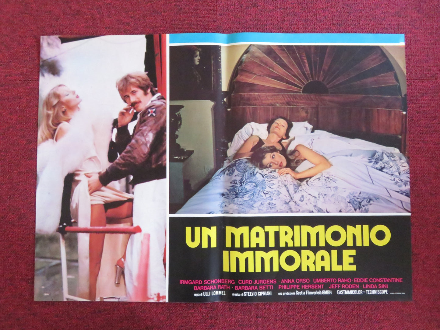 A SECOND SPRING - C ITALIAN FOTOBUSTA POSTER CURD JURGENS IRMGARD SCHONBERG 1975