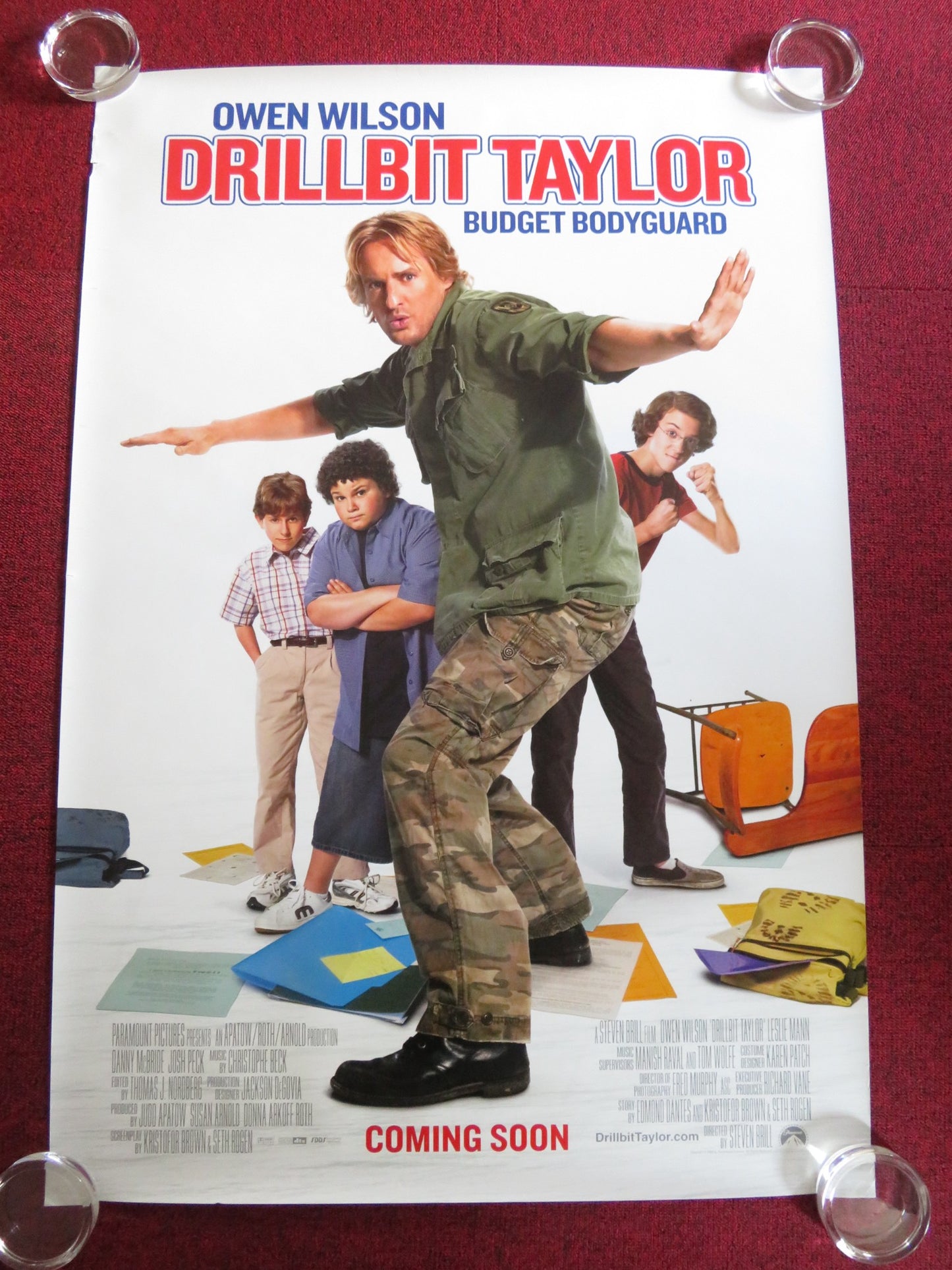 DRILLBIT TAYLOR US ONE SHEET ROLLED POSTER OWEN WILSON NATE HARTLEY 2008