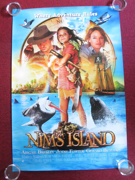 NIM'S ISLAND US ONE SHEET ROLLED POSTER JODIE FOSTER GERARD BUTLER 2008