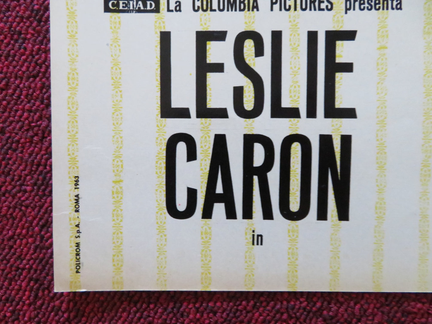 THE L-SHAPED ROOM - J ITALIAN FOTOBUSTA POSTER LESLIE CARON TOM BELL 1962