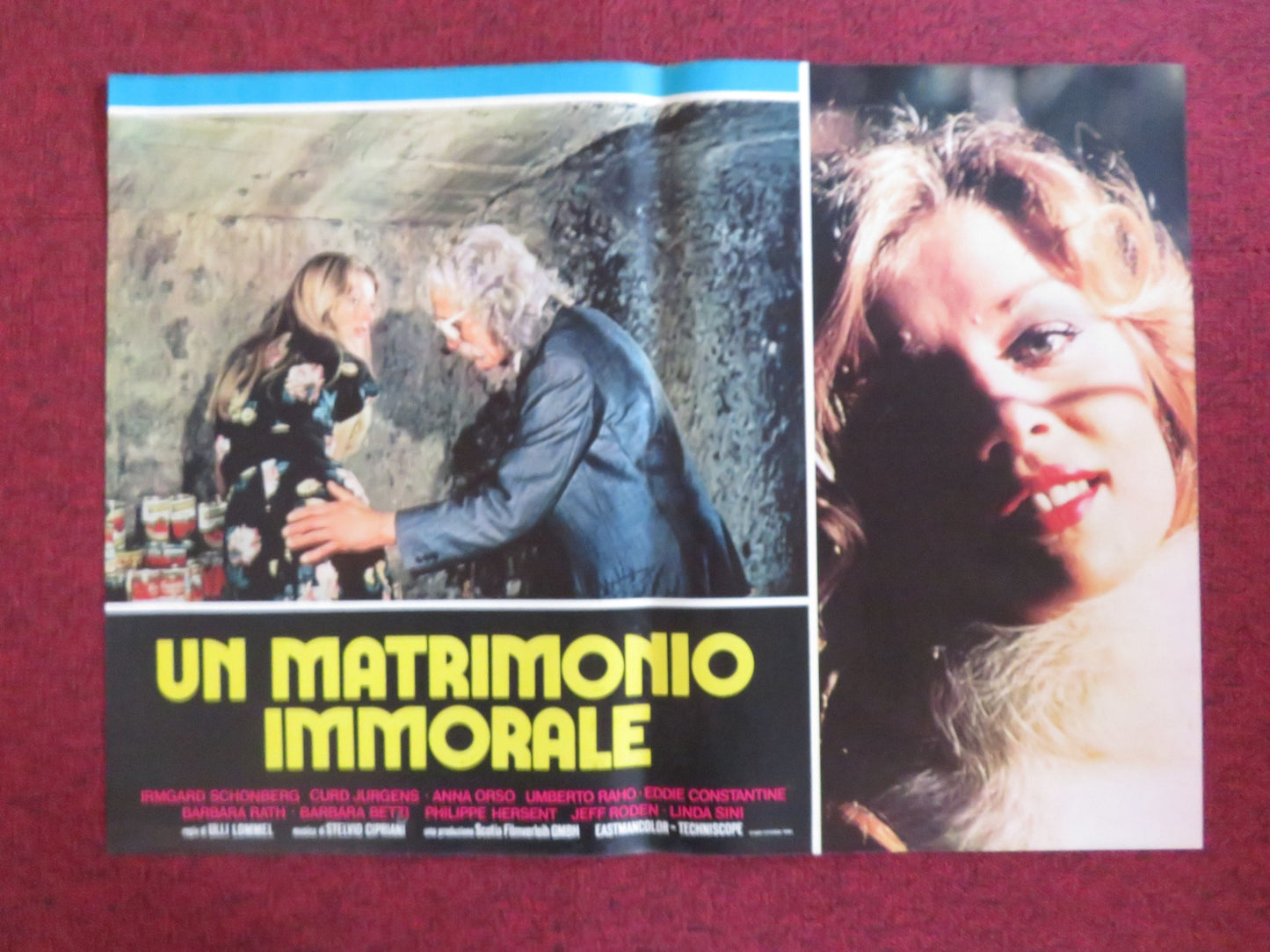 A SECOND SPRING - G ITALIAN FOTOBUSTA POSTER CURD JURGENS IRMGARD SCHONBERG 1975