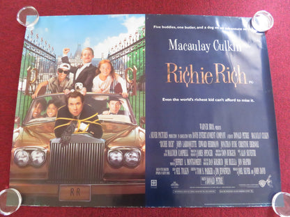 RICHIE RICH UK QUAD ROLLED POSTER MACAULAY CULKIN JOHN LARROQUETTE 1994