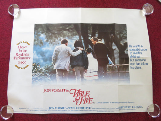 TABLE FOR FIVE UK QUAD ROLLED POSTER JON VOIGT RICHARD CRENNA 1983