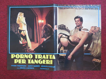 PORNO TRATTA PER TANGERI - A ITALIAN FOTOBUSTA POSTER VIVIAN THOMPSON 1977