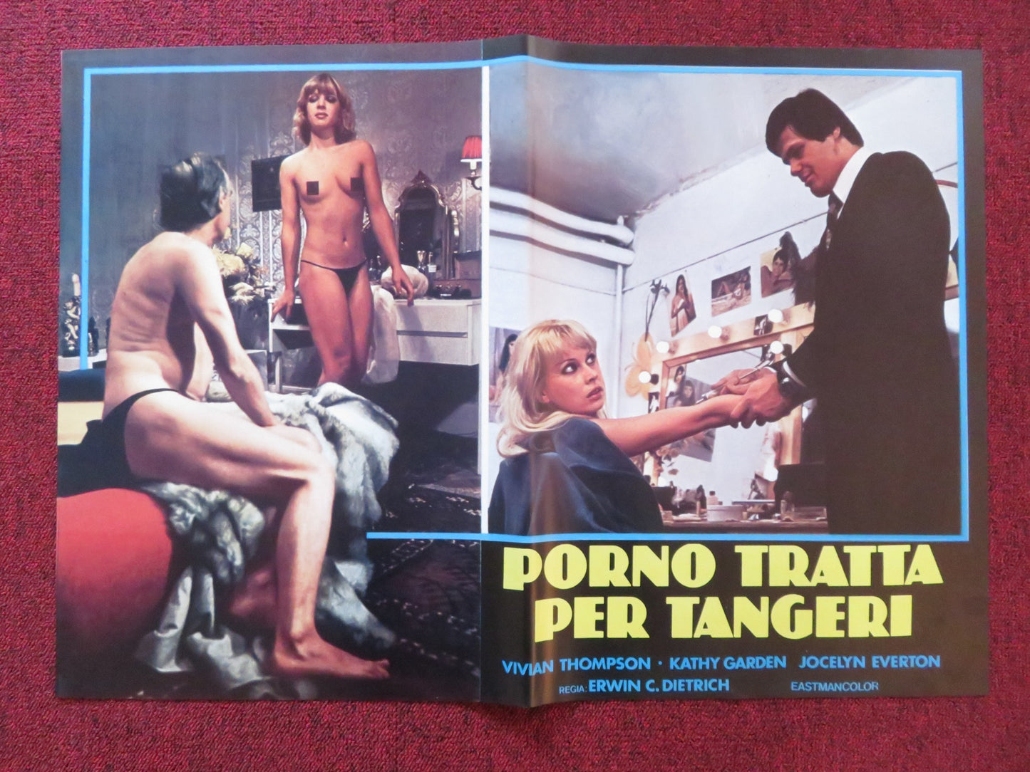 PORNO TRATTA PER TANGERI - C ITALIAN FOTOBUSTA POSTER VIVIAN THOMPSON 1977