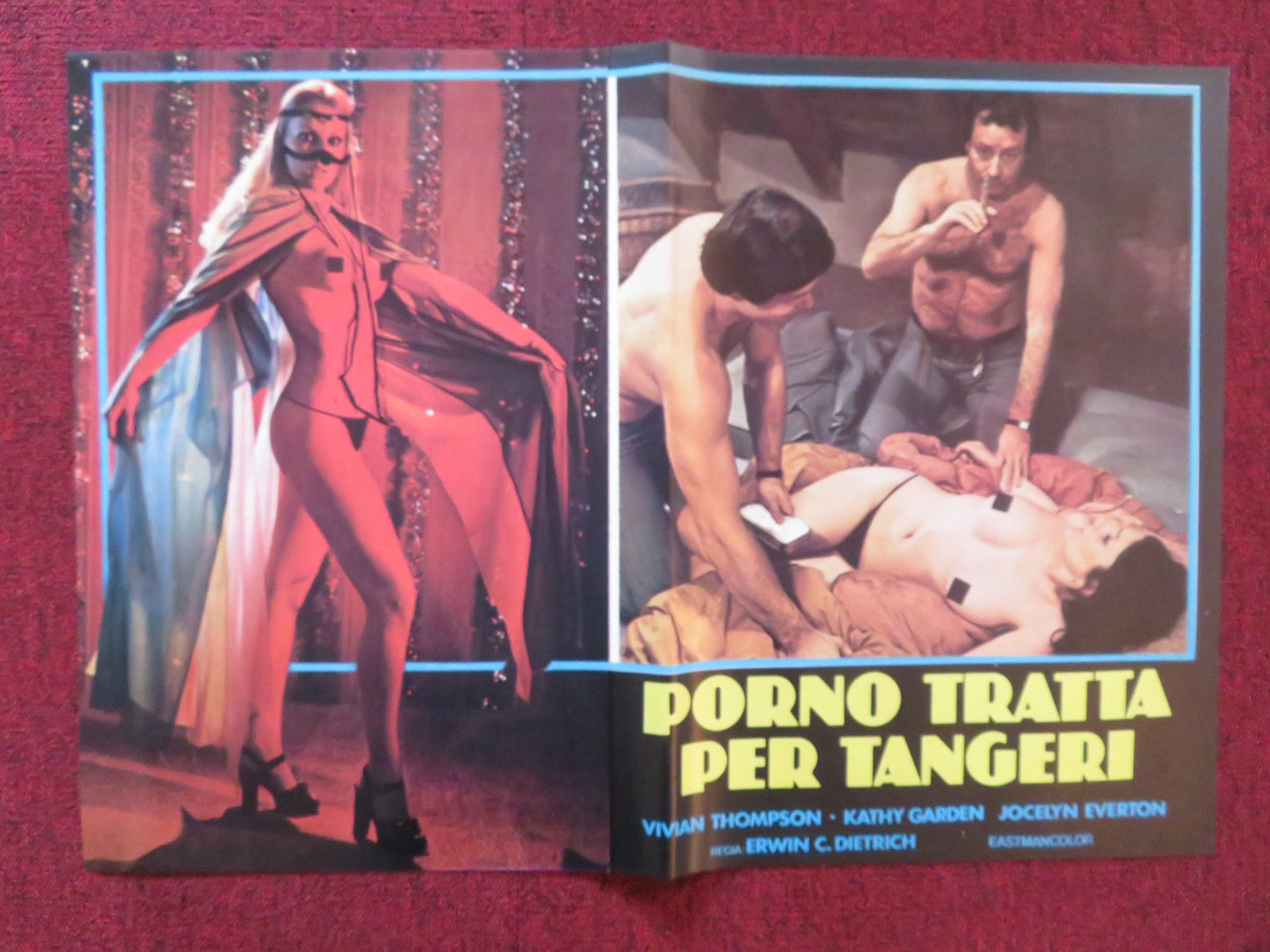 PORNO TRATTA PER TANGERI - E ITALIAN FOTOBUSTA POSTER VIVIAN THOMPSON 1977