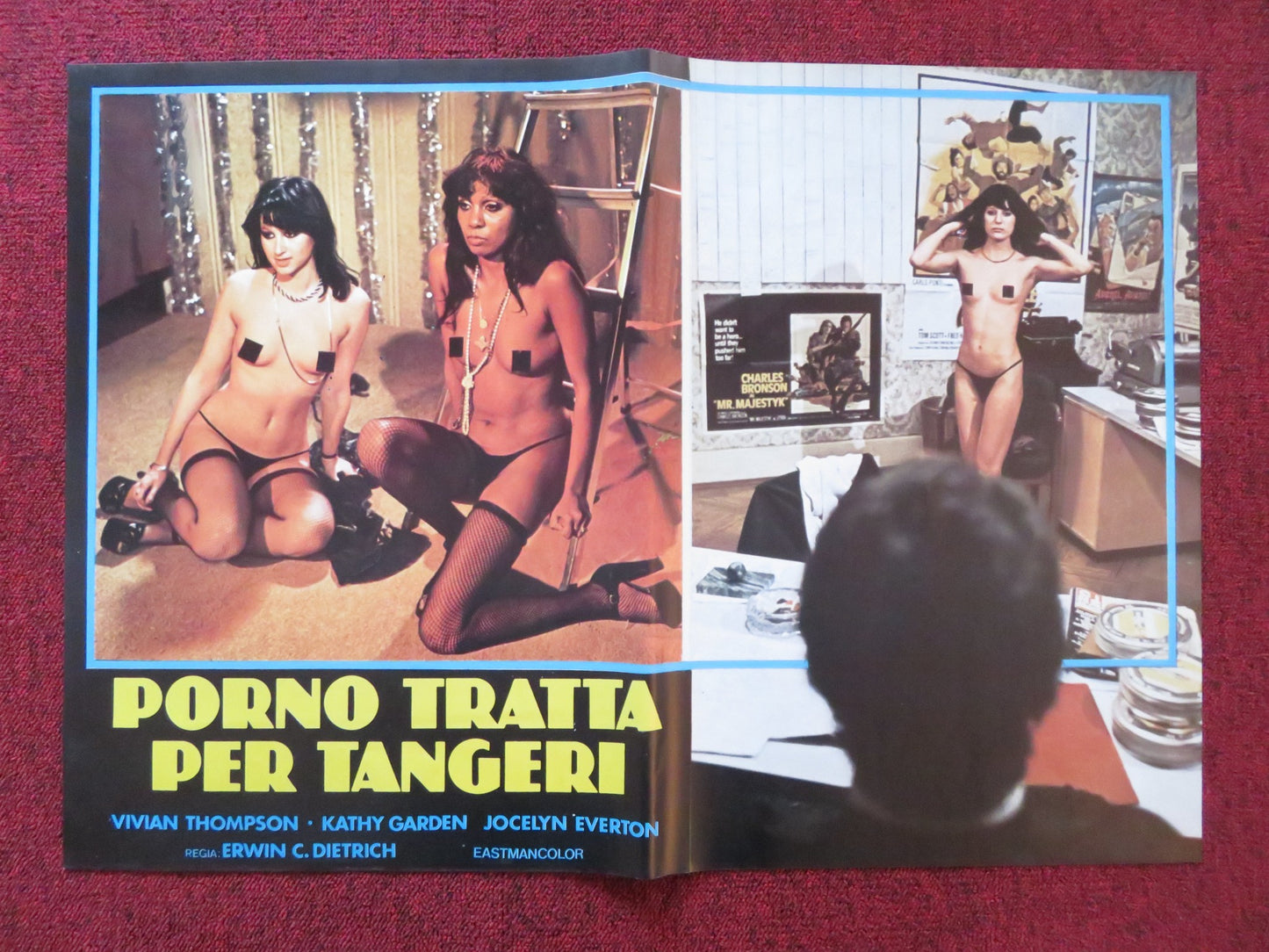 PORNO TRATTA PER TANGERI - F ITALIAN FOTOBUSTA POSTER VIVIAN THOMPSON 1977