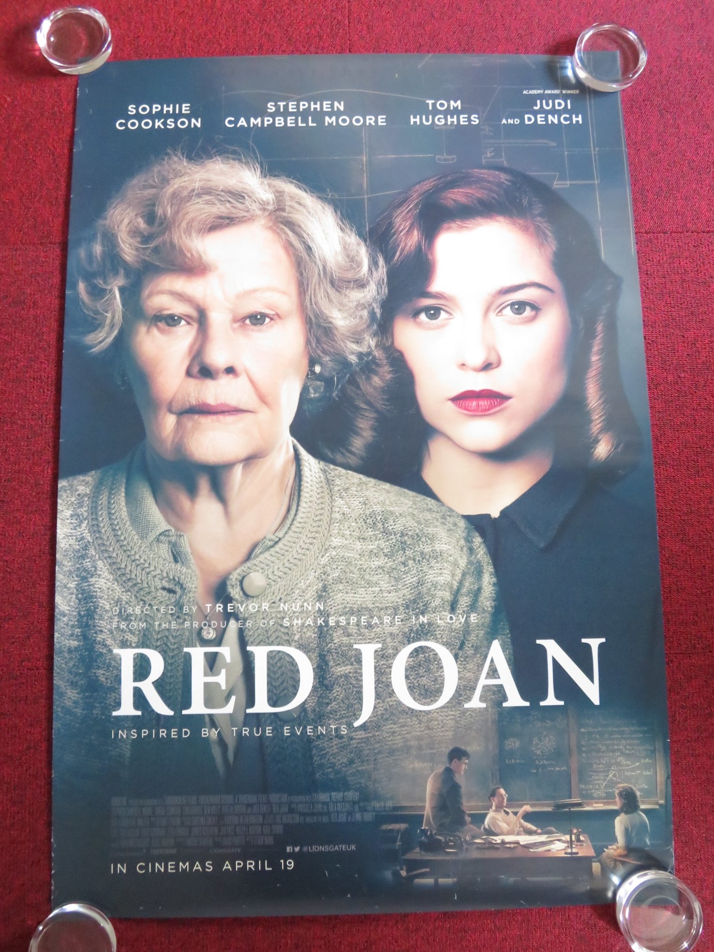 RED JOAN US ONE SHEET ROLLED POSTER JUDI DENCH NINA SOSANYA 2018