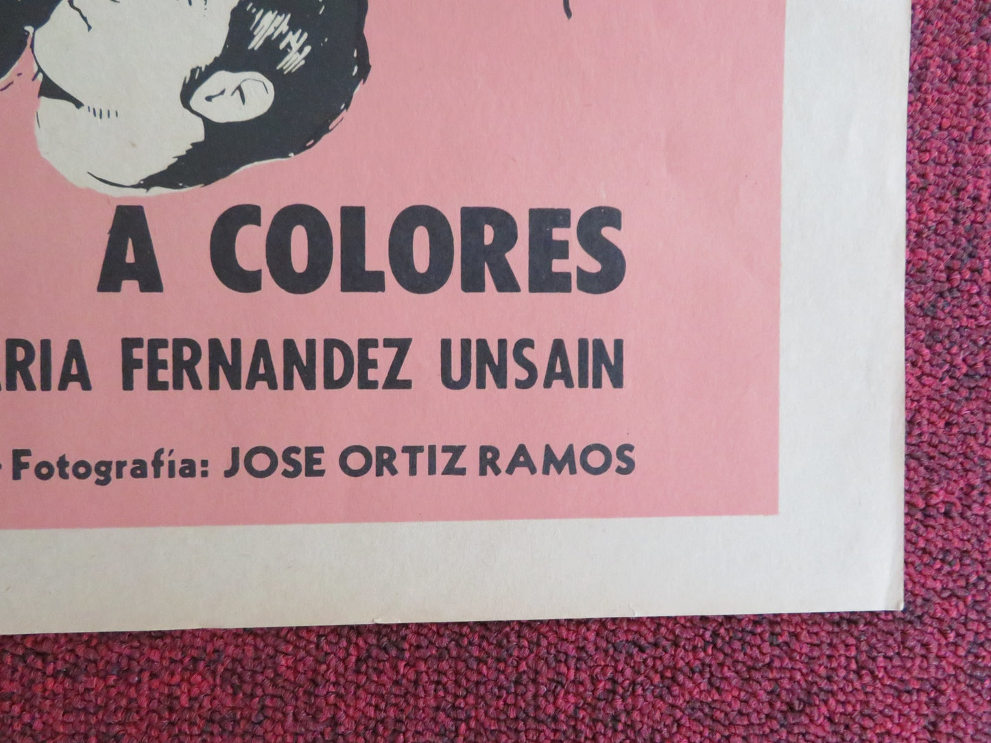 FALLASTE CORAZON MEXICAN POSTER FOLDED JACQUELINE ANDERE CUCO SANCHEZ 1970