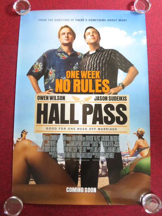 HALL PASS US ONE SHEET ROLLED POSTER OWEN WILSON JASON SUDEIKIS 2011