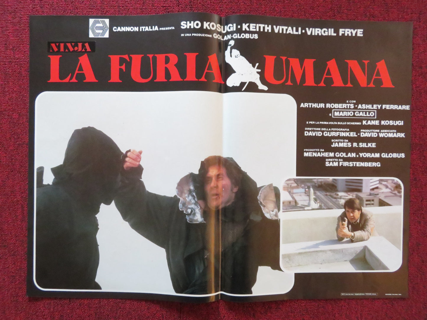 REVENGE OF THE NINJA - A ITALIAN FOTOBUSTA POSTER CANNON SHO KOSUGI 1984