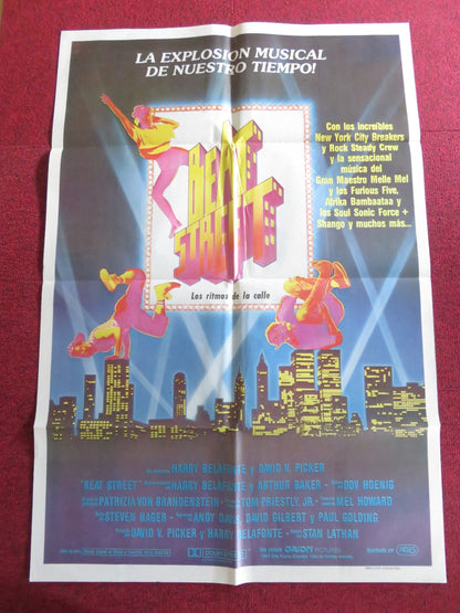 BEAT STREET ARGENTINA POSTER FOLDED RAE DAWN CHONG GUY DAVIS 1984