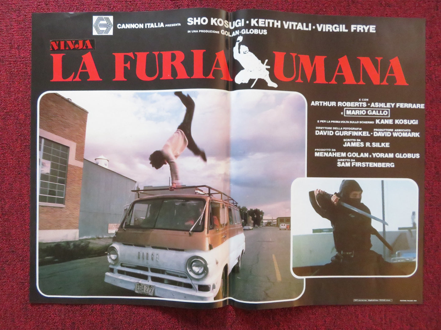 REVENGE OF THE NINJA - F ITALIAN FOTOBUSTA POSTER CANNON SHO KOSUGI 1984