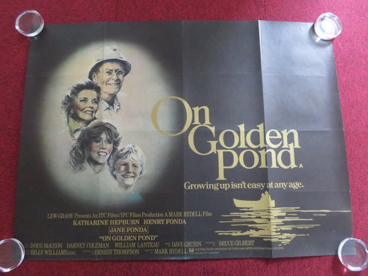 ON GOLDEN POND UK QUAD ROLLED POSTER KATHARINE HEPBURN HENRY FONDA 1981