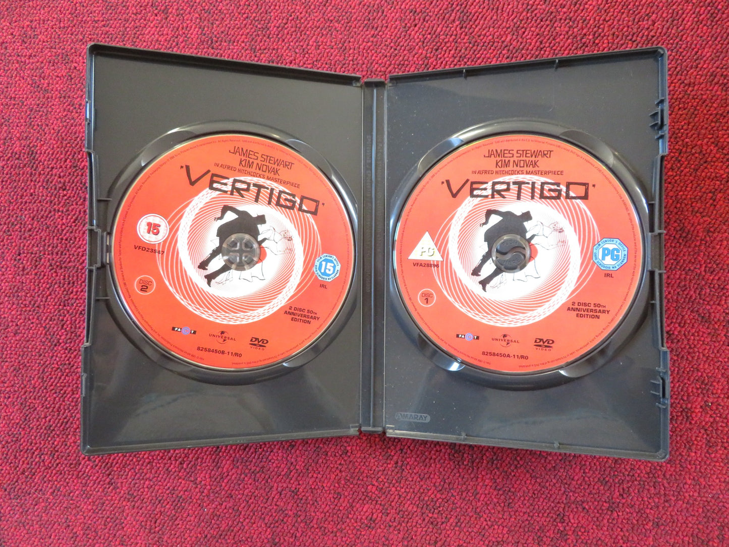 VERTIGO - 2 DISC 50TH ANNIVERSARY EDITION (DVD) JAMES STEWART 1958 REGION 2, 4