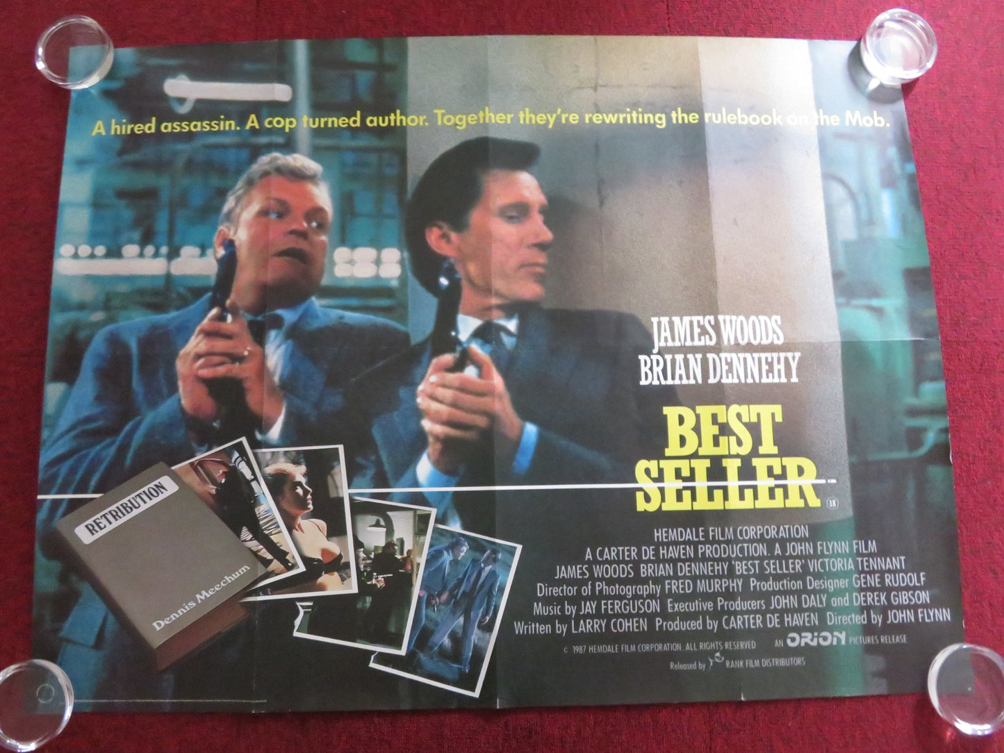 BEST SELLER UK QUAD ROLLED POSTER JAMES WOODS BRIAN DENNEHY 1987