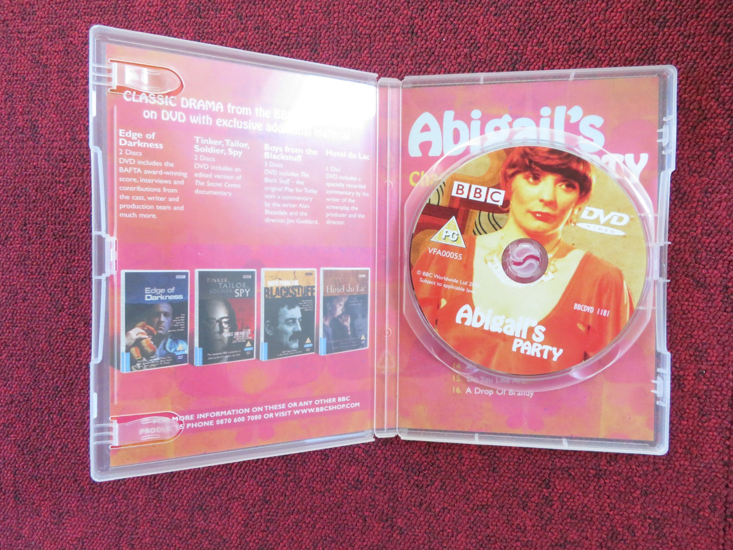 ABIGAIL'S PARTY (DVD) ALISON STEADMAN TIM STERN 1977 REGION 2, 4