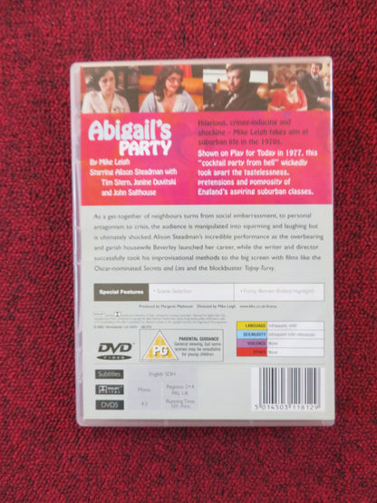 ABIGAIL'S PARTY (DVD) ALISON STEADMAN TIM STERN 1977 REGION 2, 4