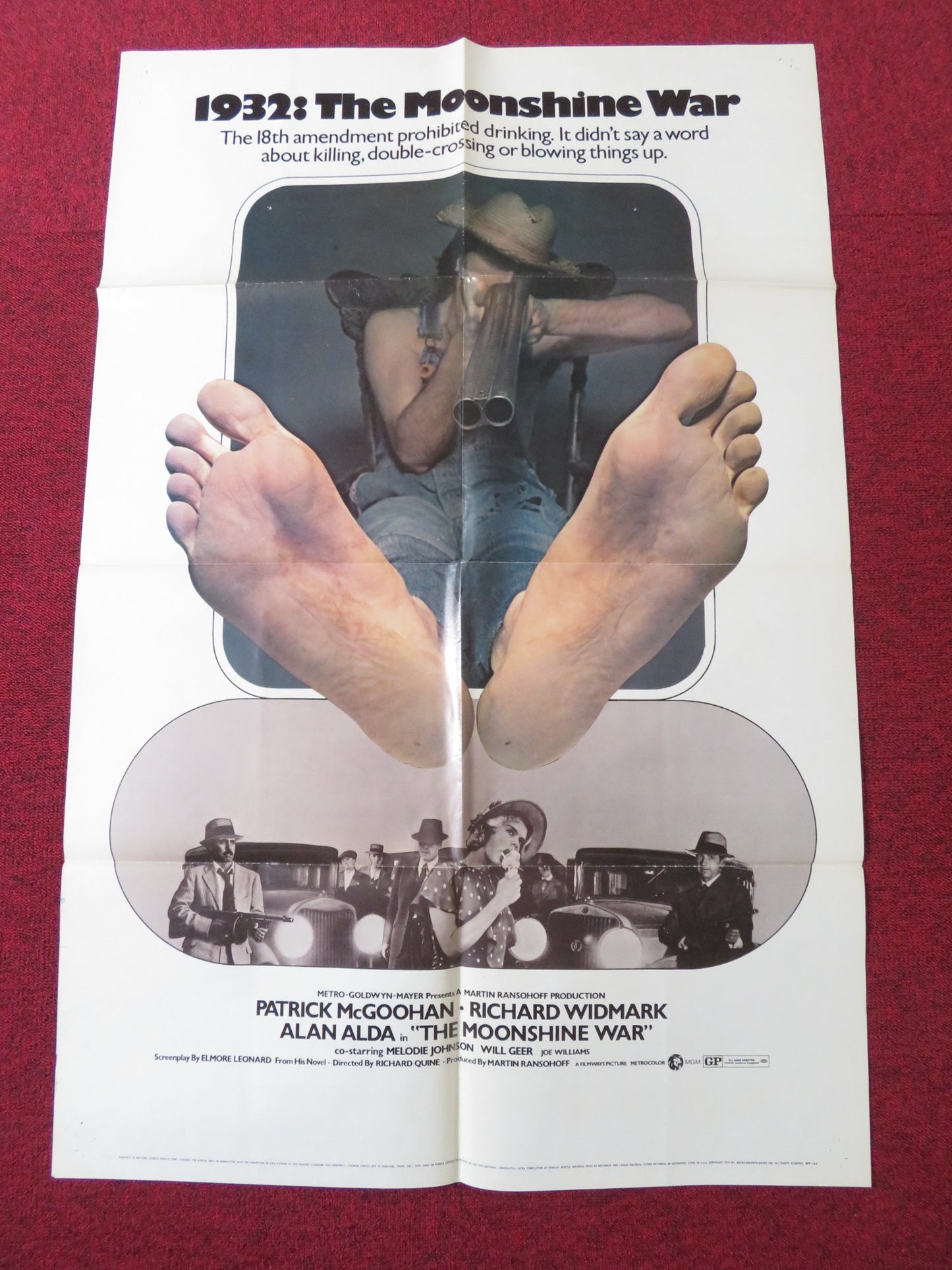 THE MOONSHINE WAR - B FOLDED US ONE SHEET POSTER PATRICK MCGOOHAN 1970