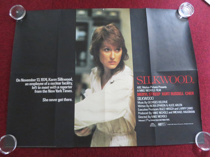 SILKWOOD UK QUAD ROLLED POSTER MERYL STREEP CHER KURT RUSSELL 1983